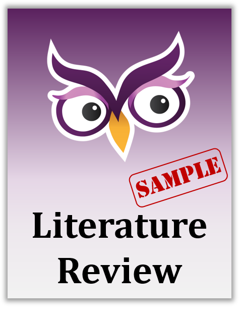 A graphic that links to an example of a Literature Review