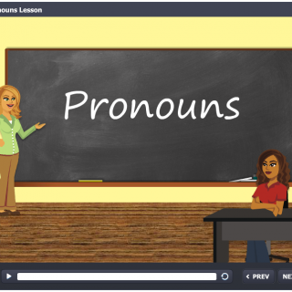 Una captura de pantalla del principio del vídeo Pronouns.