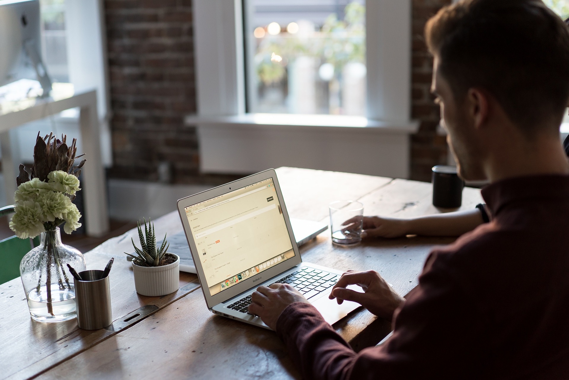 man using a laptop