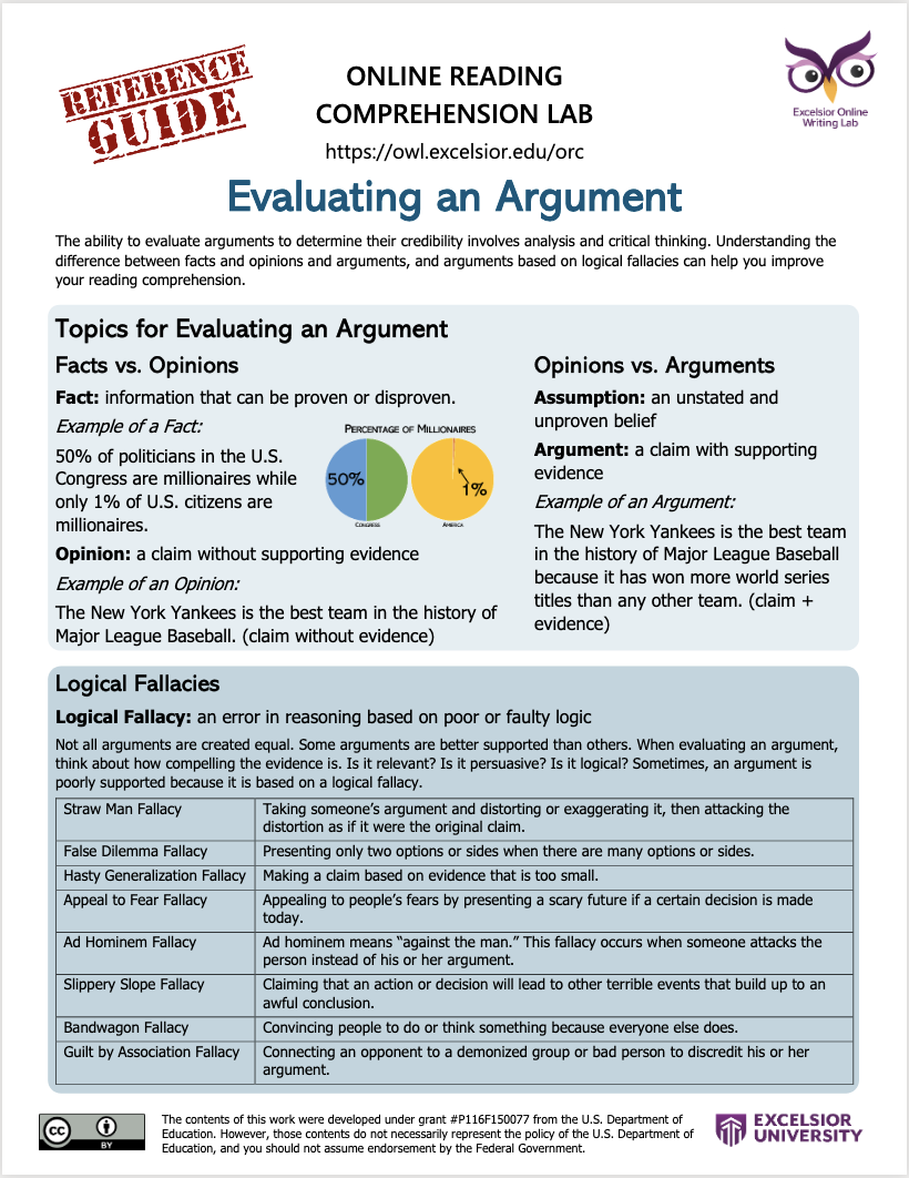 Evaluating an Argument Thumbnail