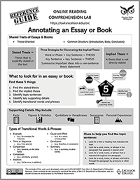 Black and White Thumbnail - Annotating an Essay or Book