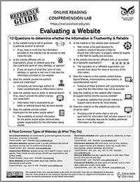 Miniatura en blanco y negro Evaluación de un sitio web