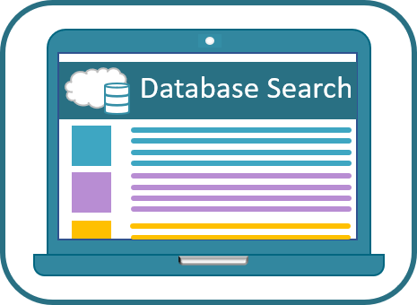 Un portátil con una base de datos abierta