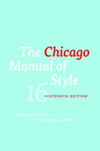Chicago Manual of Style 16th edition