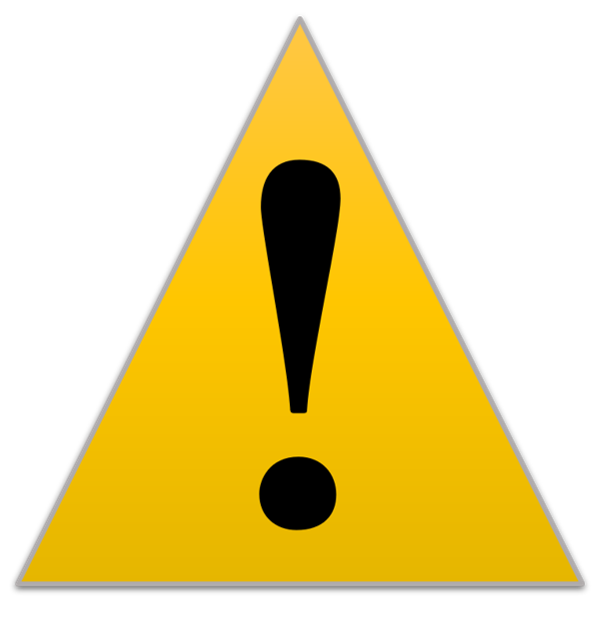 Exclamation Point in a yellow triangle