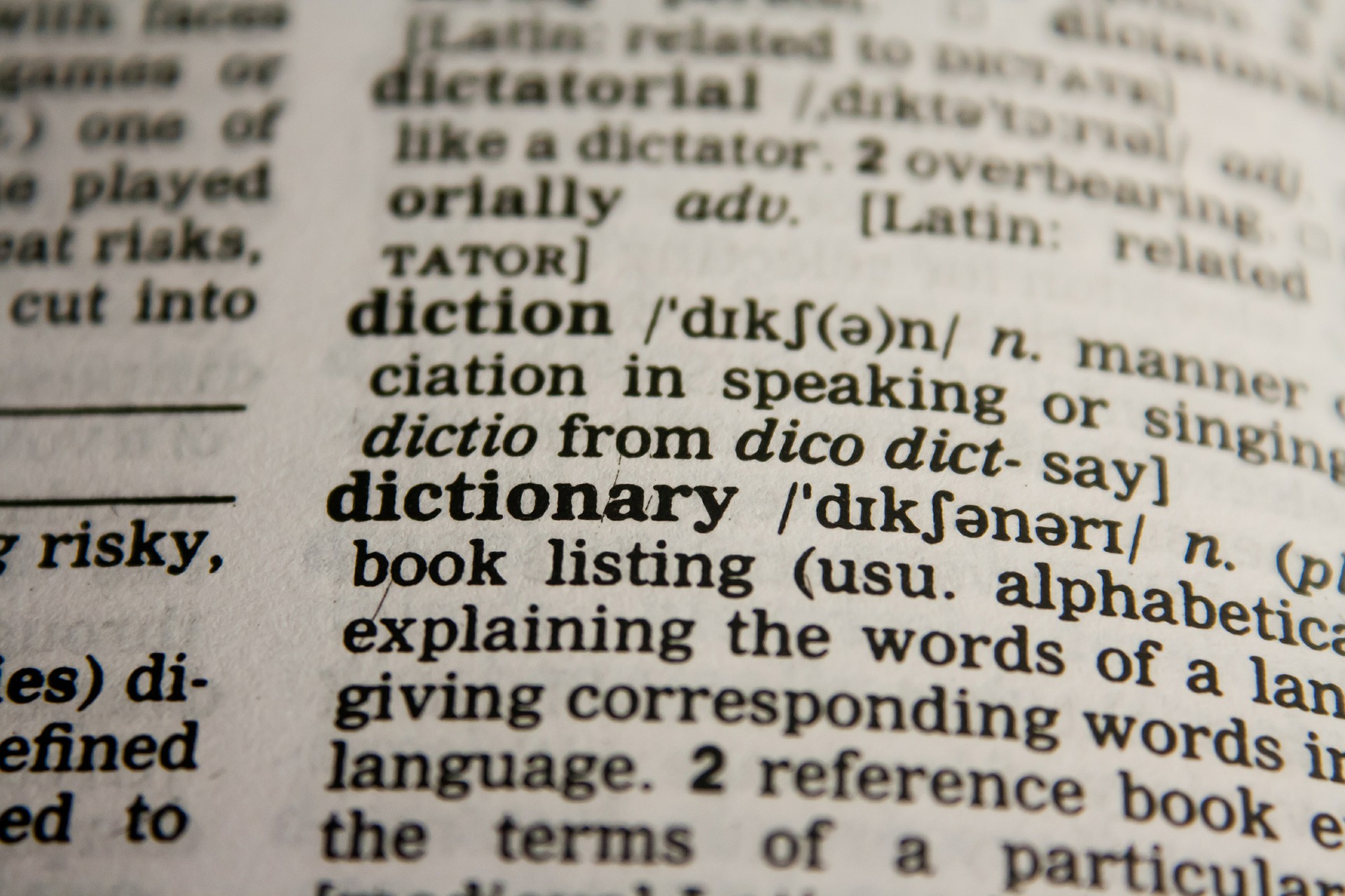 A dictionary