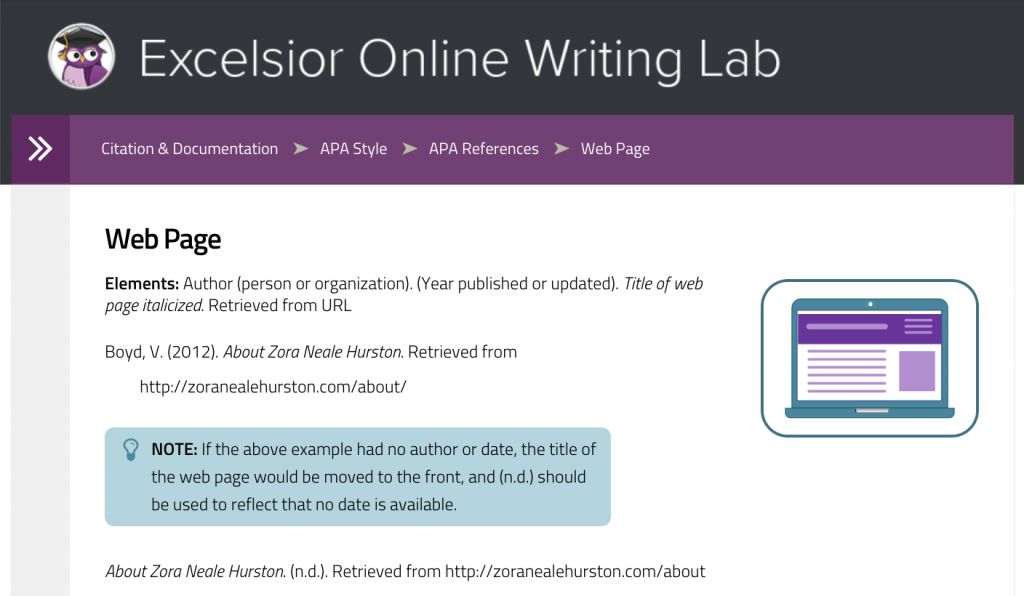Interns Corner Referencing And Citing Sources Part Iii Web Pages 