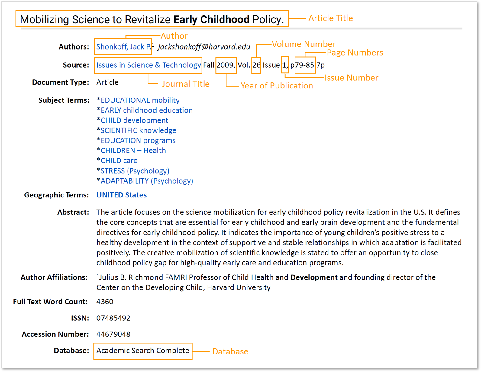 Locating References Database