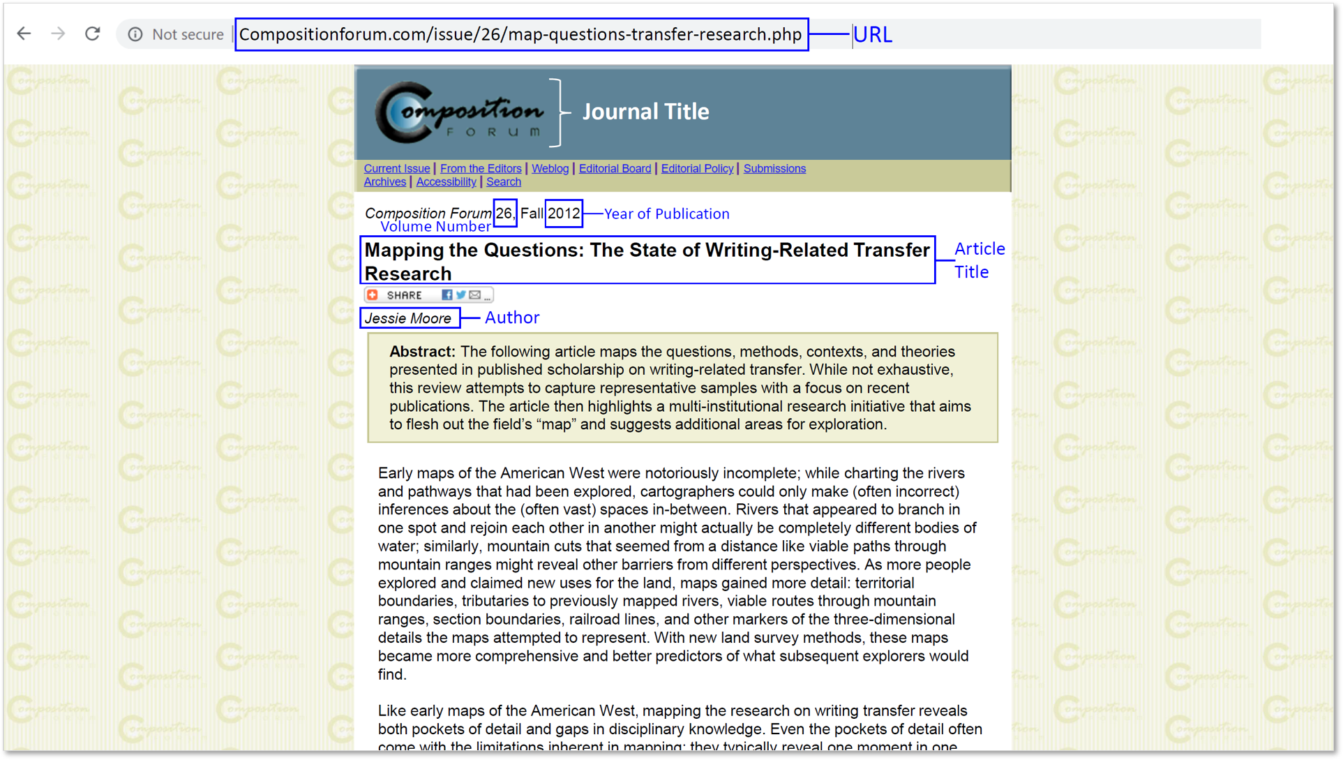 Locating References Journal Article