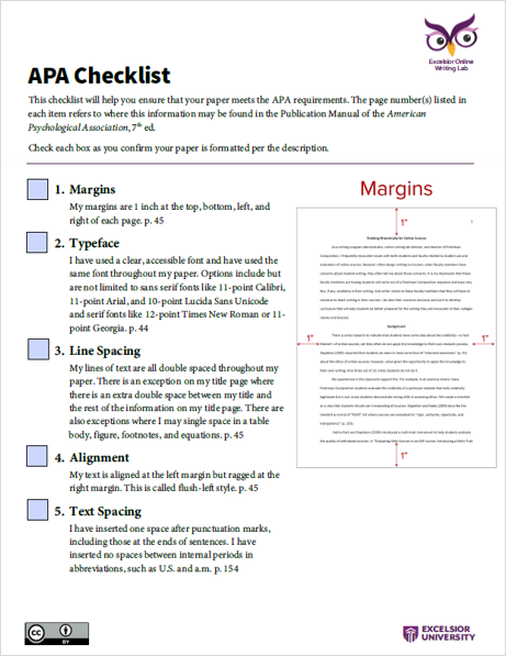 APA Checklist 7th Edition Interactive