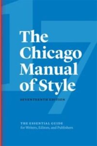 Cover of the Chicago Manual of Style 17th Edition.
