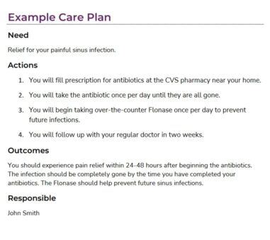 Sample Care Plan